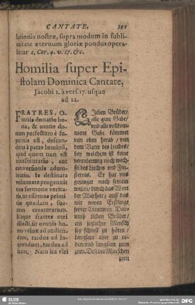 Homilia super Epistolam Dominica Cantate