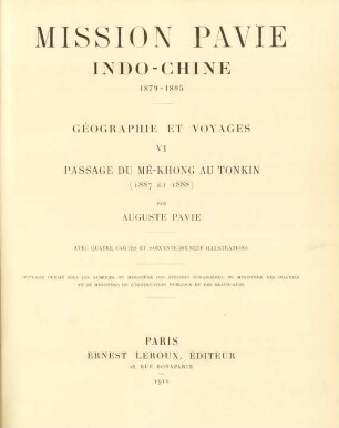 [Géographie], 6: Passage du Mé-Khong au Tonkin (1887 et 1888)