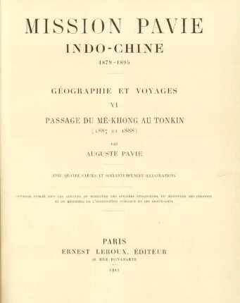 [Géographie], 6: Passage du Mé-Khong au Tonkin (1887 et 1888)