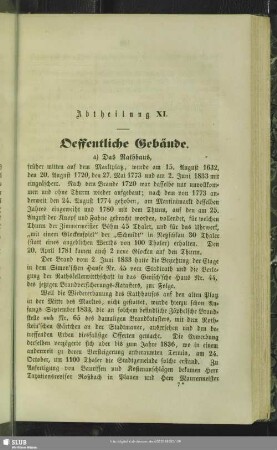 Abtheilung XI. Oeffentliche Gebäude