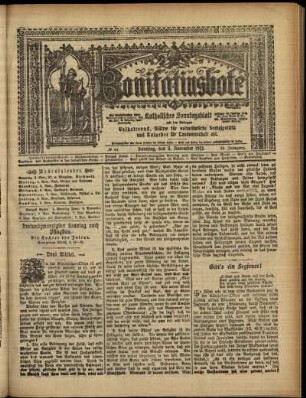 Erste Ausgabe vom Sonntag, den 03. November 1912.