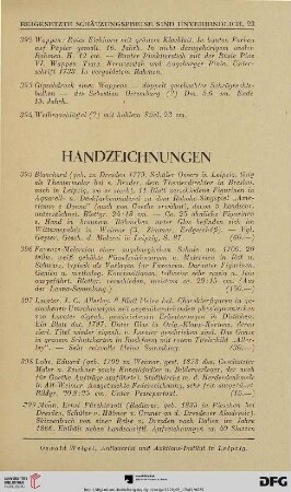 Handzeichnungen (Nr. 395-403)