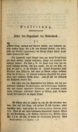 Lehrbuch der Arithmetik und Algebra : zum öffentlichen Gebrauche und Selbstunterrichte, 1. Lehrbuch der Arithmetik : zum Gebrauche und Selbstunterrichte
