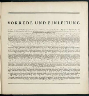 Vorrede und Einleitung