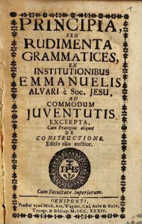 Principia seu rudimenta grammatices