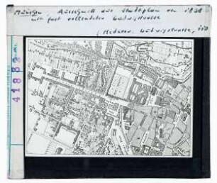 München: Stadtplan von 1838, Detail