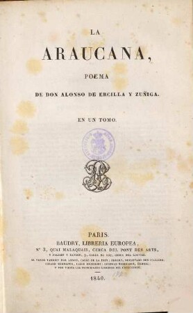 La Araucana : Poema