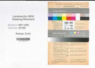 Entnazifizierung Erich Kampa, geb. 12.12.1898 (Krankenkassenangest.)