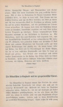 342-350 Die Ritualisten in England und der gregorianische Choral : I.
