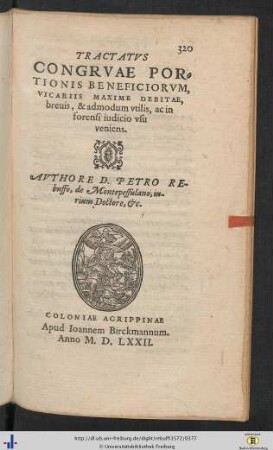Tractatus congruae portionis beneficiorum ...