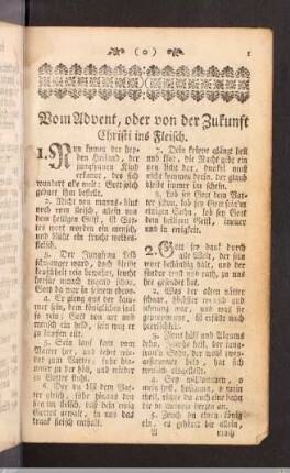 Von der Menschwerdung Jesu Christi.