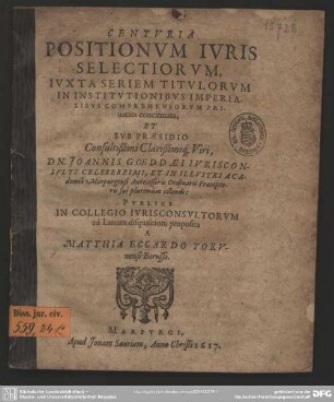 Centuria positionum juris selectiorum