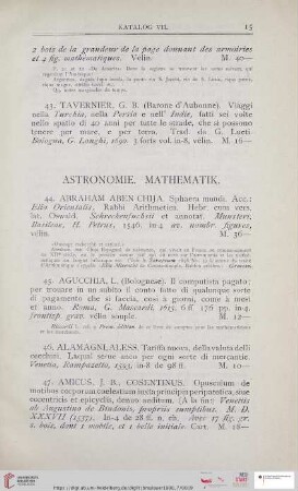 Astronomie. Mathematik (Nr. 44 - 104)