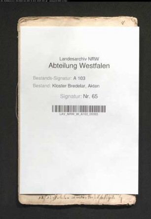 Verzeichnis von Höfen und Ländereien zu Rösenbeck und Giershagen.