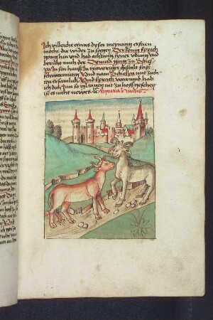 Dimna geht zu Senespa; (Kapitel II: Von dem Löwen und dem Ochsen).