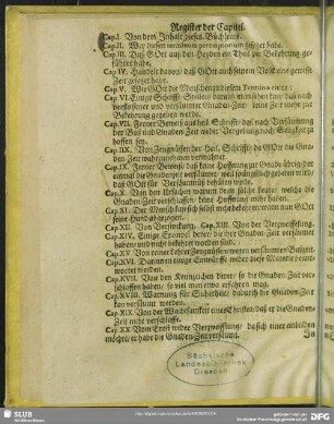 Register der Capitel