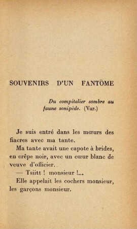 Souvenirs d'un fantome