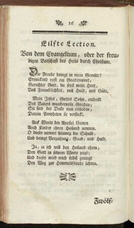 Eilfte - Neunzehnte Lection.