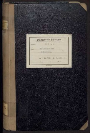 Ohligs: Baukommission 1921-1925