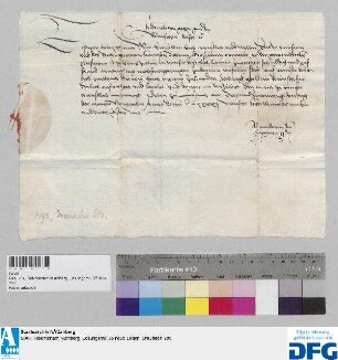 Kaiser Friedrich III. befiehlt der Stadt Nürnberg von der jährlichen Reichssteuer dem Hanns Beheim oder seinen Bevollmächtigten 60 fl. rhein. auszuzahlen.