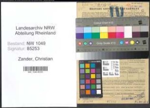 Entnazifizierung Christian Zander , geb. 20.06.1903 (Kaufmann)