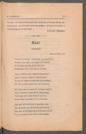 Azul : (Inédito) - Para mi hija Julia