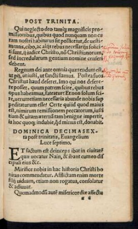 Dominica Decimasexta post trinitatis ...