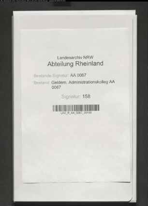 Bereisungsprotokolle der Rentei Krickenbeck