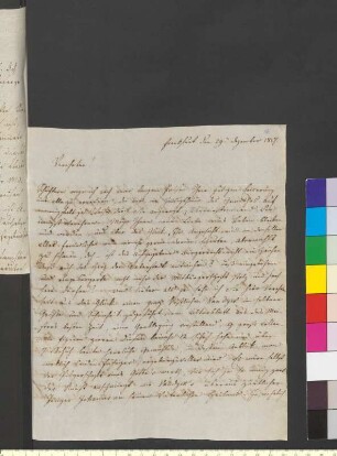 Brief von Brentano, Johanna Antonia Josepha an Goethe, Johann Wolfgang von
