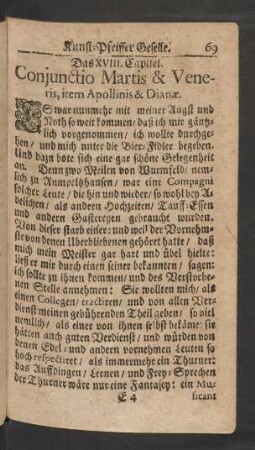 Das XVIII. Capitel. Coniunctio Martis & Veneris, item Apollinis & Dianae.