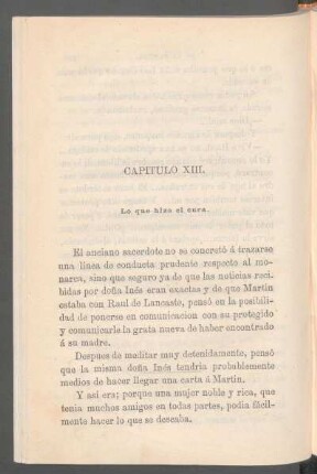 Capítulo XIII. - Lo que hizo el cura.