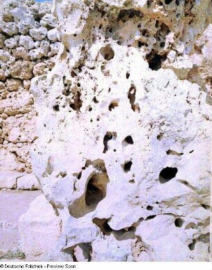 Malta. Mgarr. Tempelanlage Ta' Hagrat, Innenmauer