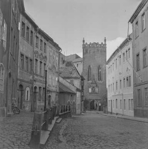 Bautzen : Bautzen. Schloßstraße mit Matthiasturm der Ortenburg