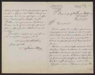 Schreiben an Hermann Muthesius (Brief)