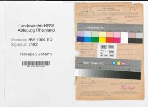 Entnazifizierung Johann Kaeuper, geb. 11.05.1899 (Bahnarbeiter)