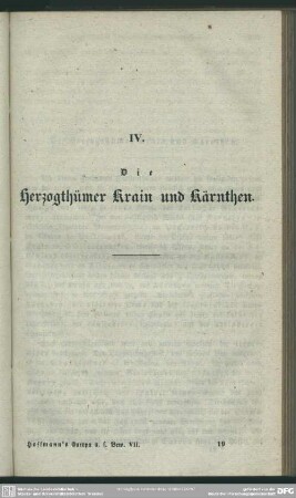 IV. Die Herzogthümer Krain und Kärnthen