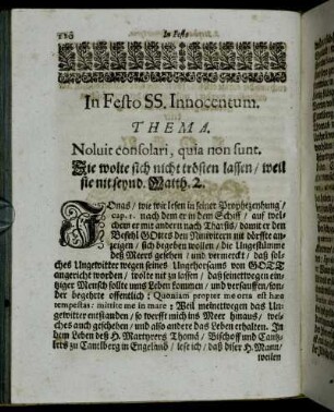 In Festo SS. Innocentum. - In Festo Circumcisionis Domini.