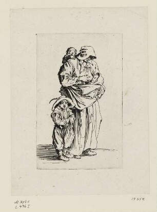 Mutter mit drei Kindern, Blatt 18 der Folge "Bettler"