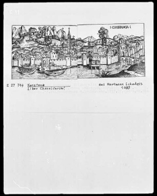 Konstanz. Stadtansicht aus der Weltchronik