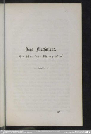 Jane Macfarlane : Ein schottisches Sittengemälde