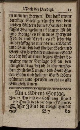 Am 1. Advent-Sontag