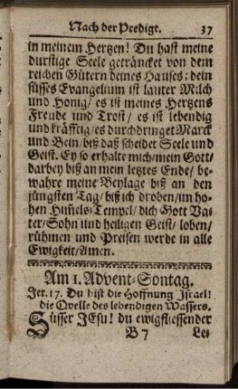 Am 1. Advent-Sontag