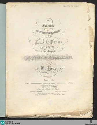 Fantaisie dramatique sur le célèbre choral protestant interalé par Giacomo Meyerbeer : op. 89