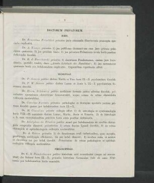 Doctorum Privatorum.