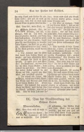 IX. Von der Menschwerdung des Sohnes Gottes.