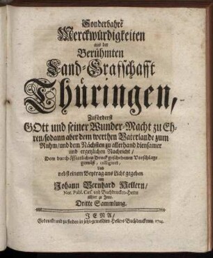 Dritte Sammlung. 1725.
