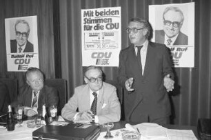 Abschlusskundgebung der Karlsruher CDU im Wahlkampf zur Bundestagswahl am 5. Oktober 1980 im Restaurant "Kühler Krug"