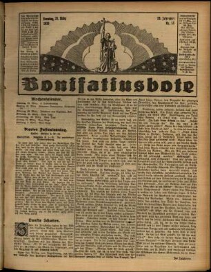 Erste Ausgabe vom Sonntag, den 26. März 1933.