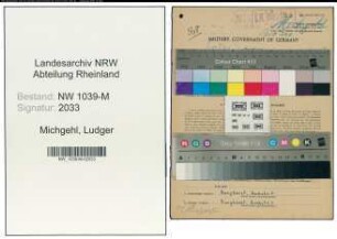 Entnazifizierung Ludger Michgehl , geb. 30.05.1896 (Weber)