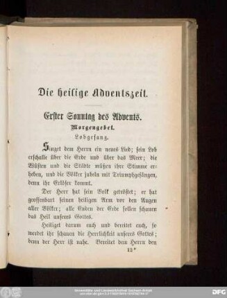 Die heilige Adventszeit.